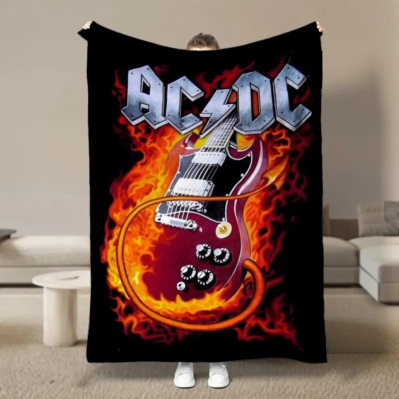 Rock Singer A-AC D-DC Band Fleece Blanket for Bed Bedroom Sofa Soft Flannel Throw Fluffy Children Adult Picnic Blanket Kids Gift