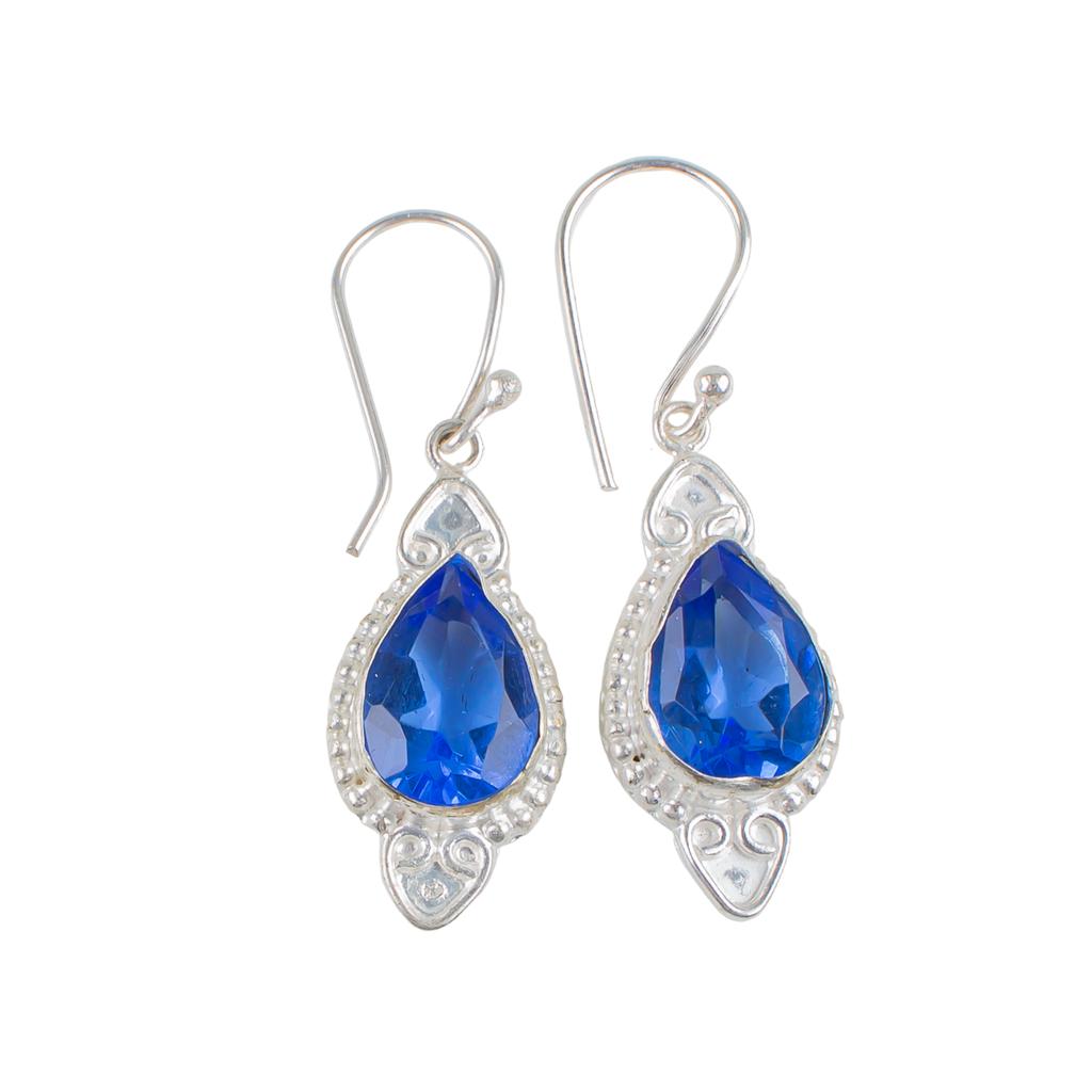 Natural Tanzanite Gemstone 925 Sterling Silver Jewelry Handmade Earrings 1.80" EE-42-6