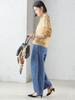 SHIPS for Italian Yarn Short One Size women's Lamé Cardigan, 316211017, Gold,