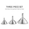 Stainless Steel 3Pcs Mini Funnel Set Liquid Dispensing Oil Wine Kitchen Tool Integrated Distributor