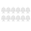 12pcs Mini Cake Plate with Lid Plastic Mini Cake Stand with Dome Cover Clear Small Cake Display Stand Transparent Candy Box for