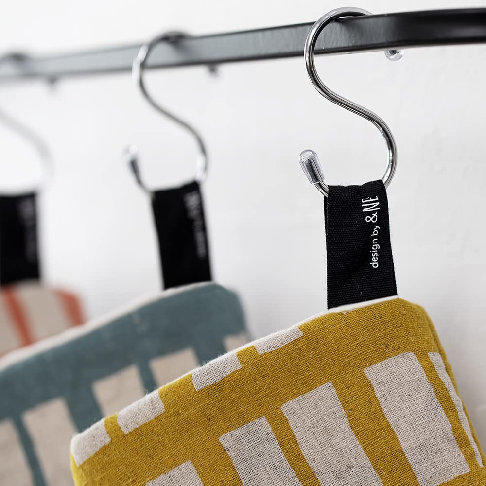 Kaku Kaku Koushi 1 Breite cm x Tiefe cm x Höhe 3 Küche Hergestellt in Topf Passt Doppel für Links und Rechts Japanische Schleife Karomuster &NE Fäustlinge,