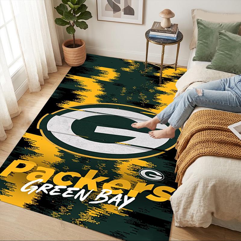 Green Bay Packers Living Room Nonslip Area Rug Soft Carpet For Bedroom Game Playroom Sofa Office Home Decor Doormat Christmas Gift C10255