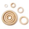 Elegant Baby Newborn Natural Round Wood Teething Rings Perfect For Diy Gifts