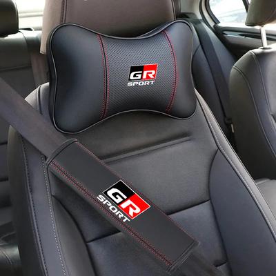 Car Head Neck Pillow Seat Belt Shoulder Pads for GR Sport GAZOO RACING Toyota Yaris 86 Hilux Corolla Prius Hilux Supra