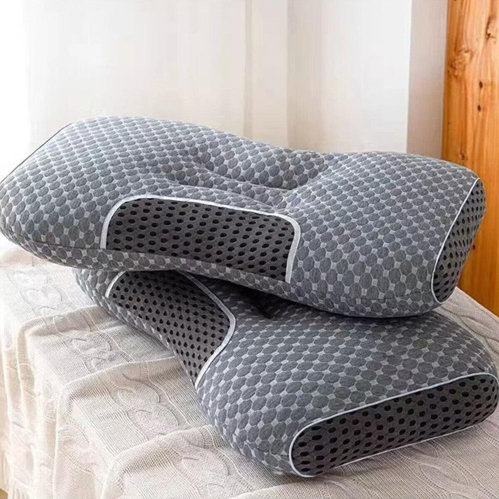 Breathable Neck Protection Pillow Knitted Cotton Orthopedic Sleep Pillow  Home Bedroom Bedding