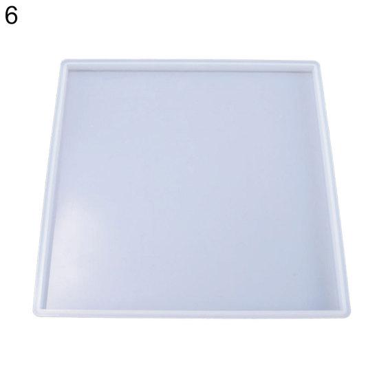 Craft Tray Plate Fruit Bowl Silicone Square Rectangle Shape Resin Mold DIY Tool