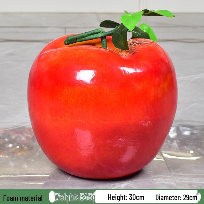 Red Delicious Artificial Apple Ornament for Decorations