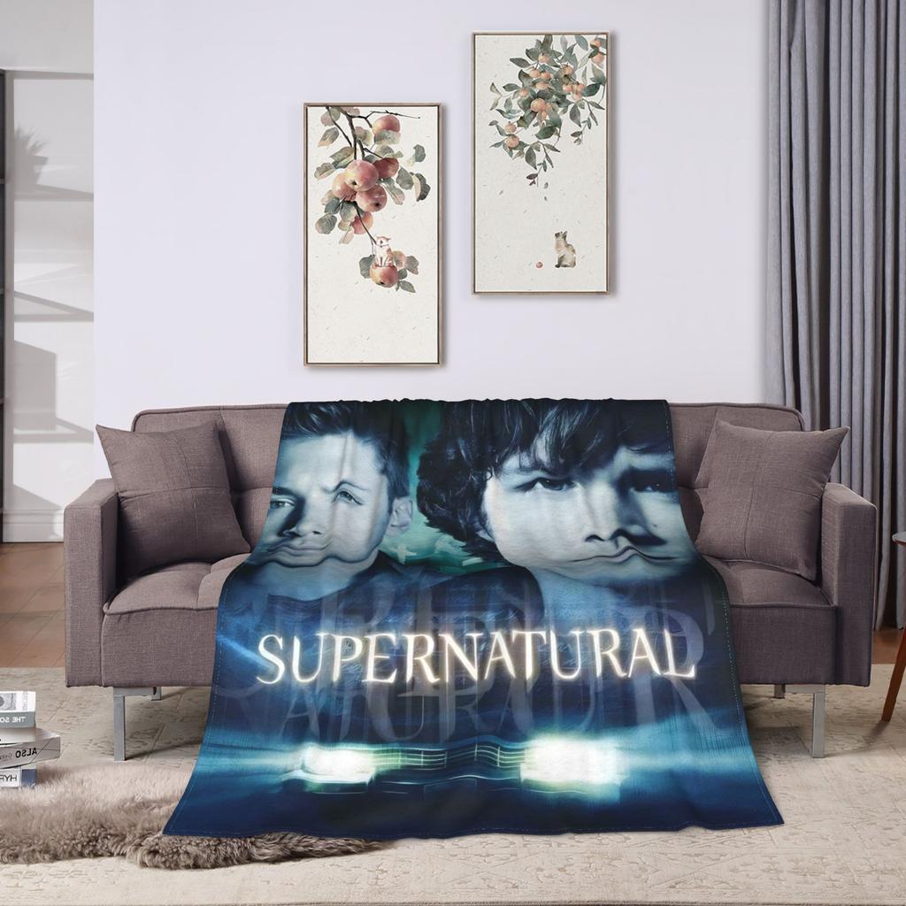 Supernatural TV Flannel Blanket  Super Warm Throw Blanket for Couch Bed Travel Fluffy Bedspread Sofa Bed Cover