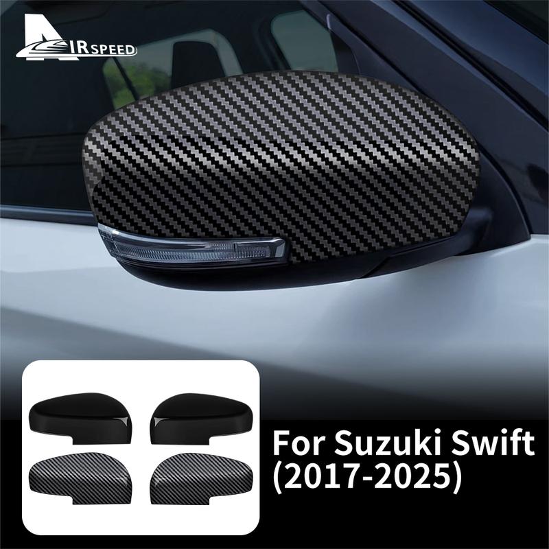 Carbon Fiber Style Car Rearview Mirror ABS Cover For Suzuki SWIFT 2017 2018      2024 2025 2026 Accessories