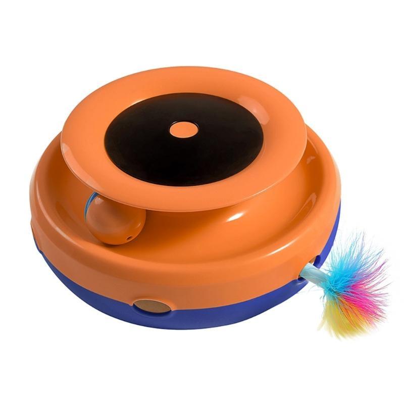 Creative Electric Pet Funny Cats Training Turntable Toy Teasing Kitten Interactive Puzzle Spinning Game