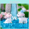 Cute Miniature Resin Deer Figurine For Desktop Decoration Adorable Blind Box Animal Ornament