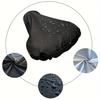 Waterproof Bike Seat Rain Cover Durable PVC UV Protection Fits Most Saddles Black For Mountain, Road Outdoor Cover