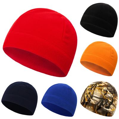 Herren Winter Einfarbig Fleece Mütze Outdoor Klettern Radfahren Winddicht Beanie Mütze