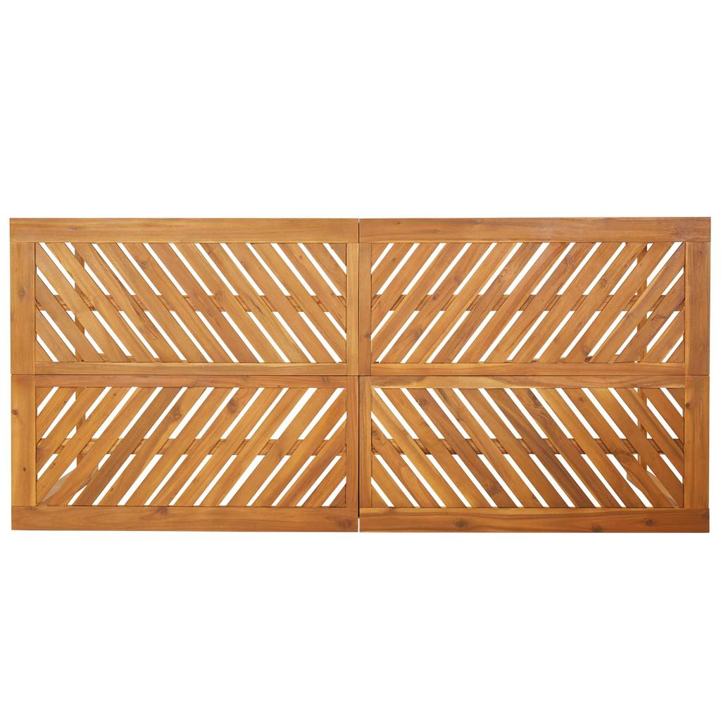 Garden Dining Set 7 pcs Brown Solid Acacia Wood