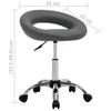 Vidaxl Swivel Dining Chair, Grey, Upholstered with Faux Leather