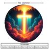 Sacred Cross Tire Cover Radiant Glow Polyester Spare Wheel Protector for SUV