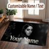 Custom Name Crystal Velvet Rug,Lana Del Rey Comfortable Anti Slip Floor Mat For Room Decoration
