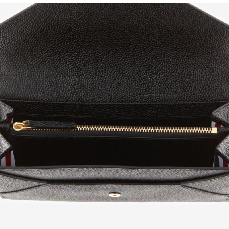 Thom Browne Pebble Grain Three Stripe Tab Long Wallet Faw065a 00198 001