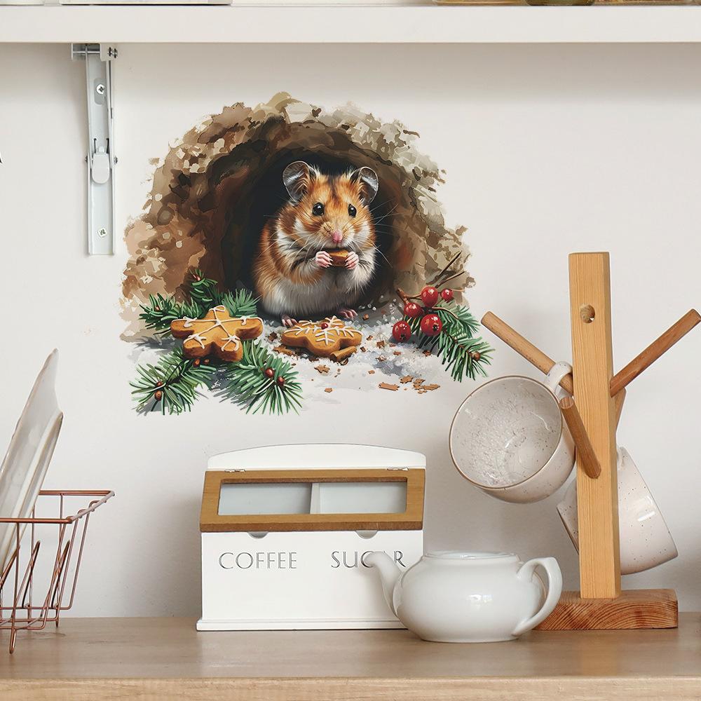 Broken Squirrel Cookies Christmas Bedroom Living Room Study Background Landscaping Wall Stickers