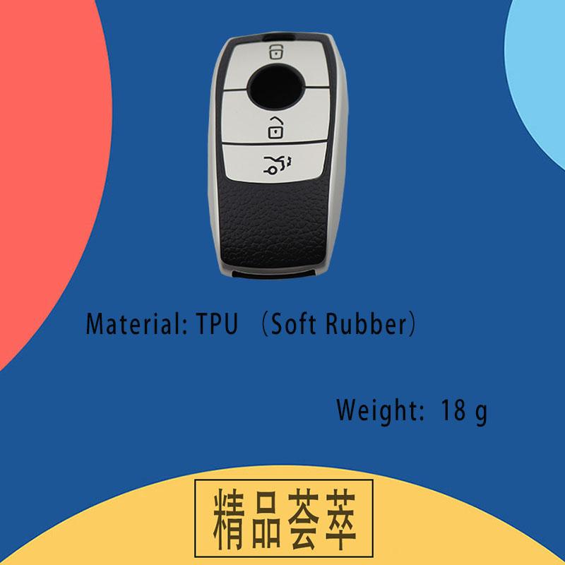 TPU Leather Car Remote Key Cover Case Shell Key Fob for A C E S G Class GLC CLE CLA W177 W205 W213 W222 X167 AMG Protector Holder