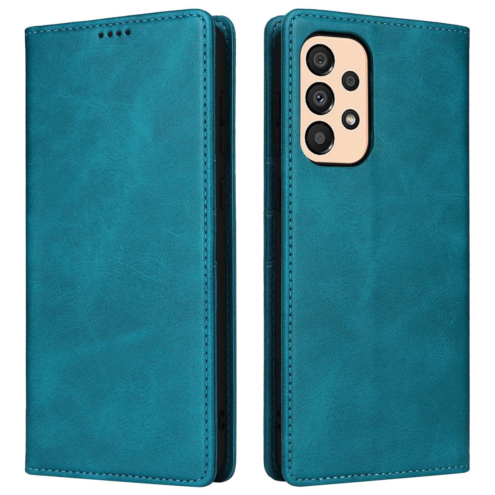 

Чехол для Samsung Galaxy A33 5G Кожаный чехол для телефона с блокировкой RFID Магнитное поглощение Peacock Blue