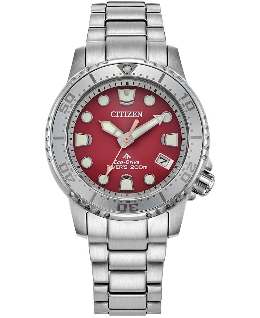 

Citizen Promaster Marine 37mm Red Dial Watch EO2027-50Z красный