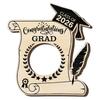 Graduation Memorial Wooden Photo Frame Class of 2026 Solid Wood