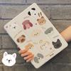 Niedliche Cartoon-Hundehülle für iPad Air4/5 10,9 Zoll, dreifach gefaltete Silikonhülle für iPad mini4/5 7,9 Zoll Pro11/12,9 Zoll 2021/20/19 gen9/8/7 10,2 Zoll