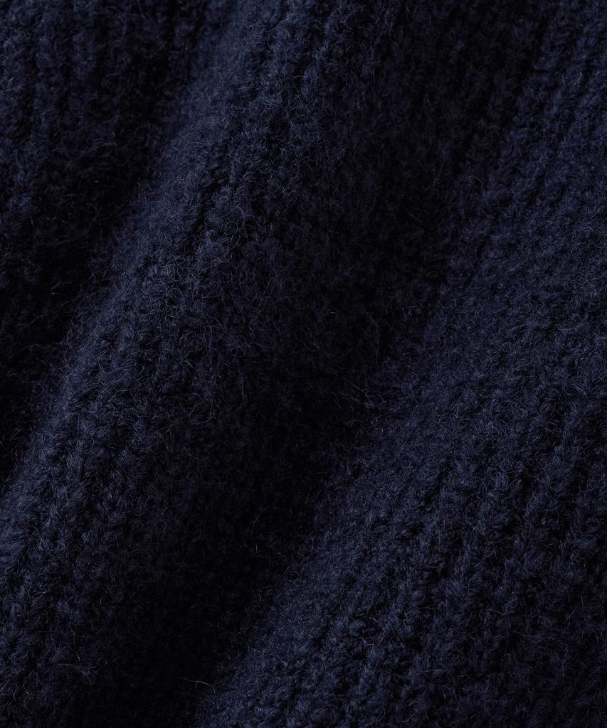 BLOND9 Volume Raglan Knit Zip-Up_Navy