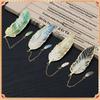 Enamel Feather Metal Bookmark With Gold Trim And Small Pendant Chain Perfect For Book Lovers Reading Gift School Office Use