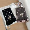 Ladies' Scarves Korean Cartoon Deer Floral Kawaii Sweet Versatile Cute Scarfs Thicked Warm High-Quality Cashmere Knitted Scarfs
