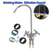 Rotatable Sink Faucet Connect Reverse Osmosis Faucet 1/4 Inch Tainless Steel Kitchen Water Faucet 2Heads Drinking Tool