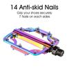 WEST BIKING Bicycle Pedals 3 Bearings CNC Ultralight MTB Road Bike Part Colorful Anti-slip Flat BMX Pedals Cycling Accessories