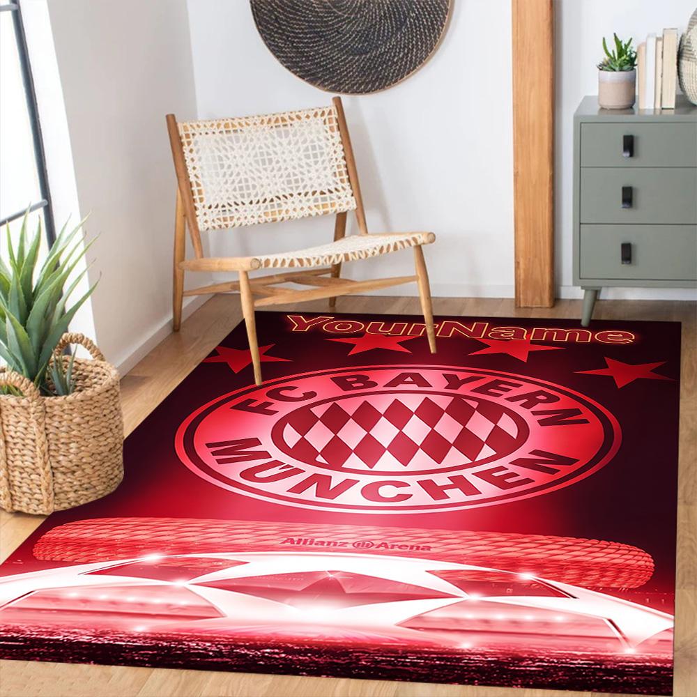 Fc Bayern München Customize your name rug, office chair cushion, home bedroom living room gift.