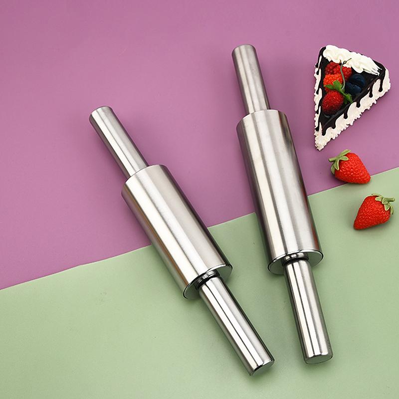 1Pc Stainless Steel Stick Craft Rolling Pin Roll Non Baking Creation Stainless Steel Rolling Pin For Cakes Biscuits Pizza Dough