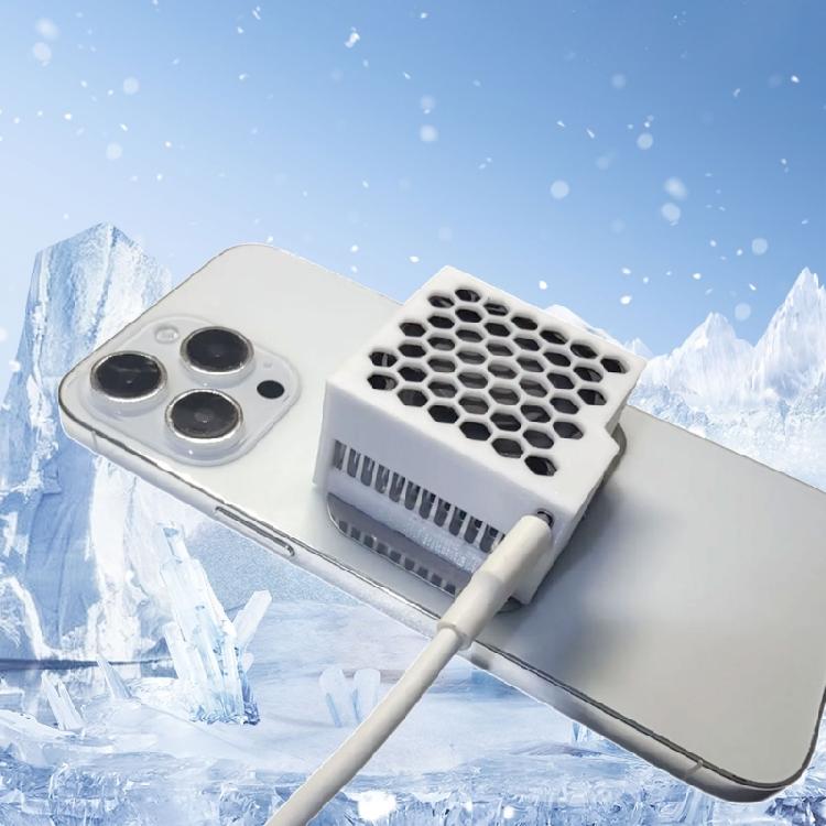 Phone Tablet Cooling Fan Radiator Honeycomb Pattern Low Noise Cooling System Semiconductor Magnetic Heat Sink Portable
