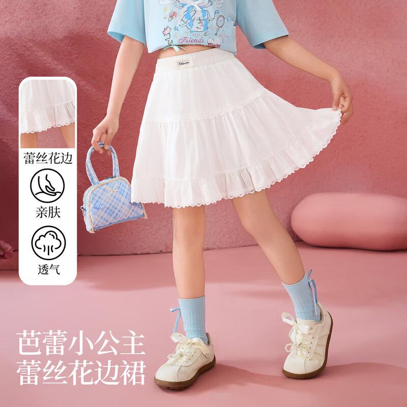 ASK JUNIOR Летняя кружевная юбка-трапеция для девочек 150