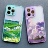 Flower Field Scenery Phone Case For iphone 11 12 13 15 Pro Max Mini 7 8 Plus SE X XR XS 14 Plus Pro Max Shockproof Back Cover