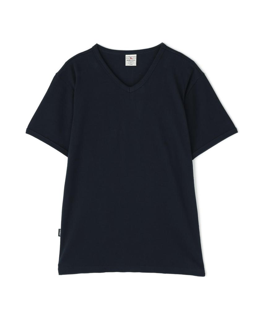 AVIREX DAILY RIB V-NECK TEE 6143501 men's L royal