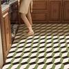 Retro Kitchen Floor Mat Non-slip PVC Leather Washable Large Area Kitchen Rug Oil-proof Waterproof Kitchen Carpet Home Decoration