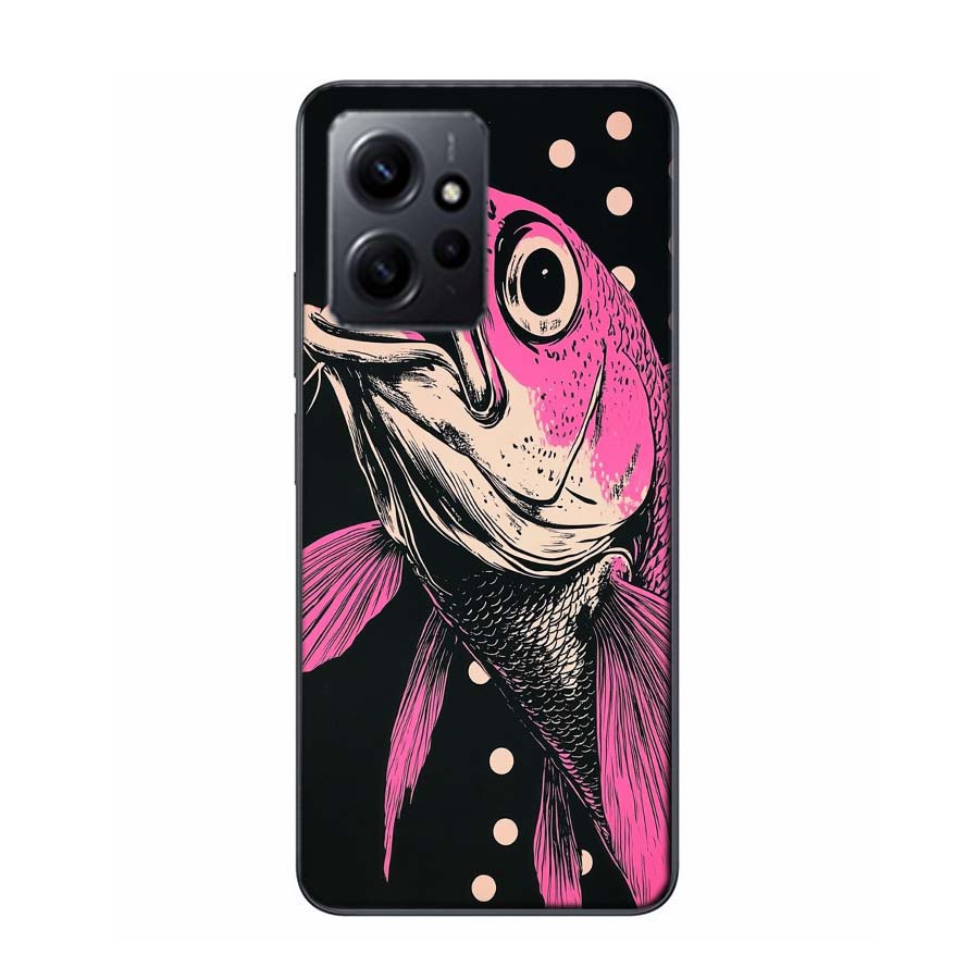 Pop Art Drawing Ideas Fish Phone Case For Redmi 12 13C 12C 15C 9 10 10C Note 13 Pro Plus 14 15 Pro 9T 9C 9A TPU Soft Cover Clear