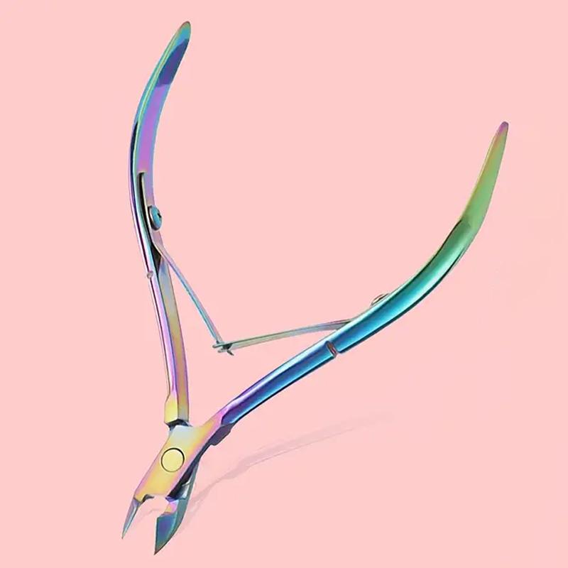 

Набор из 3-х инструментов для маникюра и щипцов для кутикулы из нержавеющей стали - Радужный цвет - Набор инструментов для маникюра для ногтей на руках и ногах