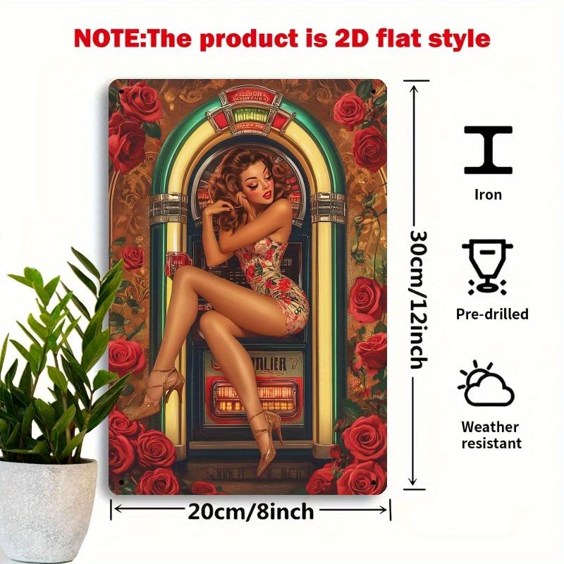 Metal Decor Sign, 2D Flat Printing, Weather Resistant, Pre-drilled, 8x12 Inch
