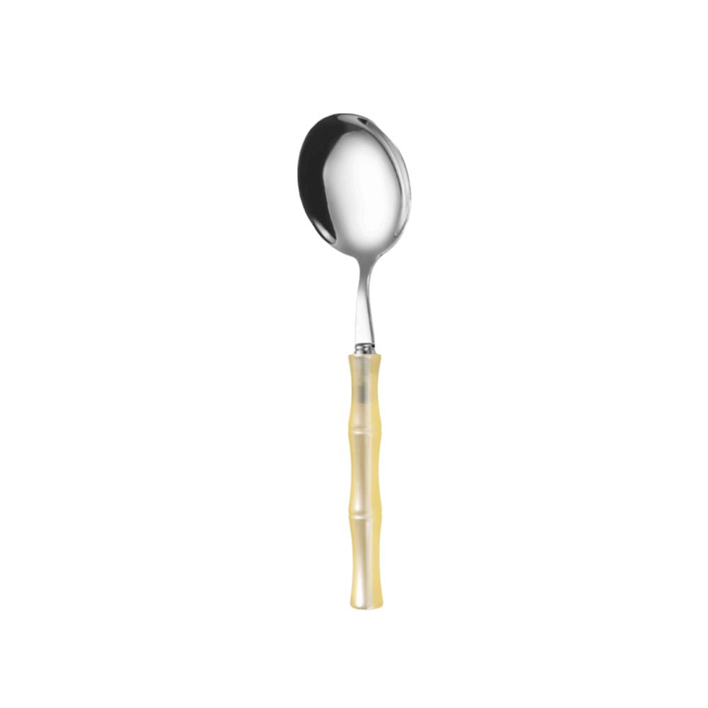 304 Stainless Steel Western Dinnerware Flatware Dinnerware  Fork Spoon  Household Goods Round spoon Yellow