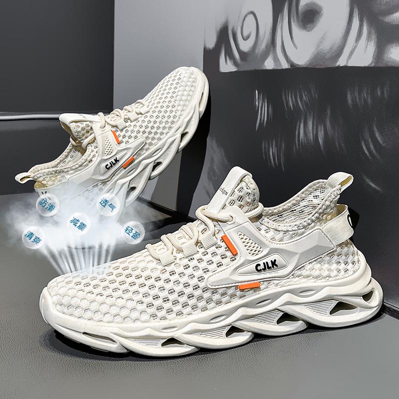 Neue Outdoor-Mode Dämpfende Laufschuhe Herren Atmungsaktive Mesh-Schuhe Leichte Vielseitige Sportschuhe
