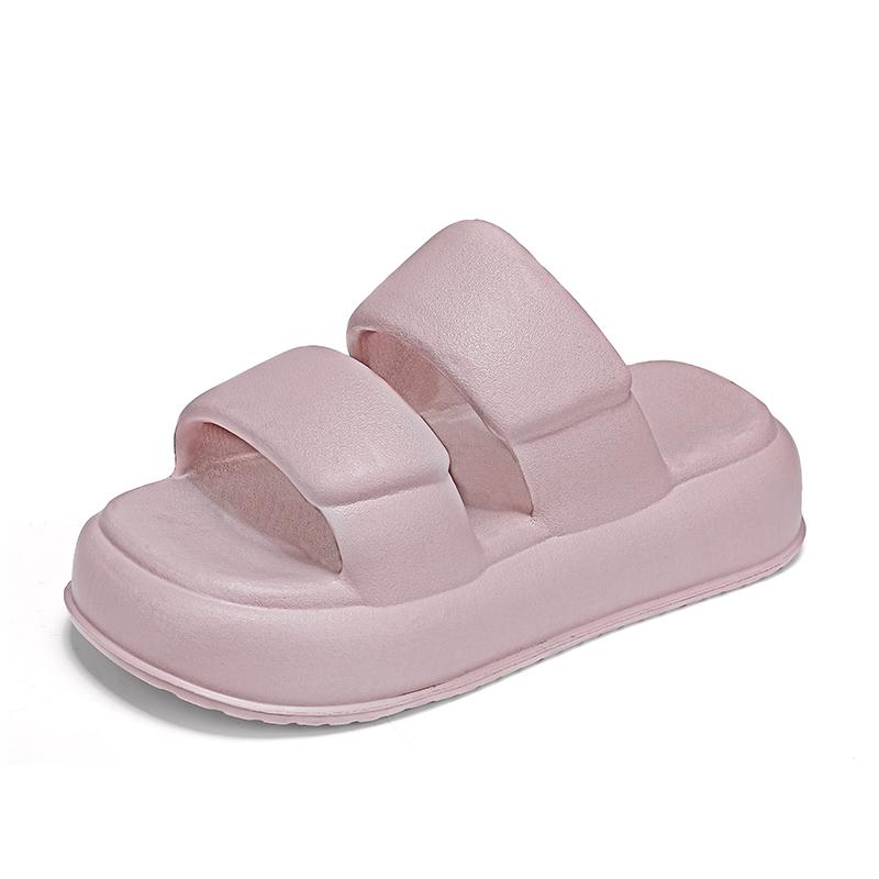 Fashion Men's and Women's Bathroom Slippers Flat Non-slip Family Solid Color Flip-flops Beach Slippers Casual Sandals Indoor Outdoor