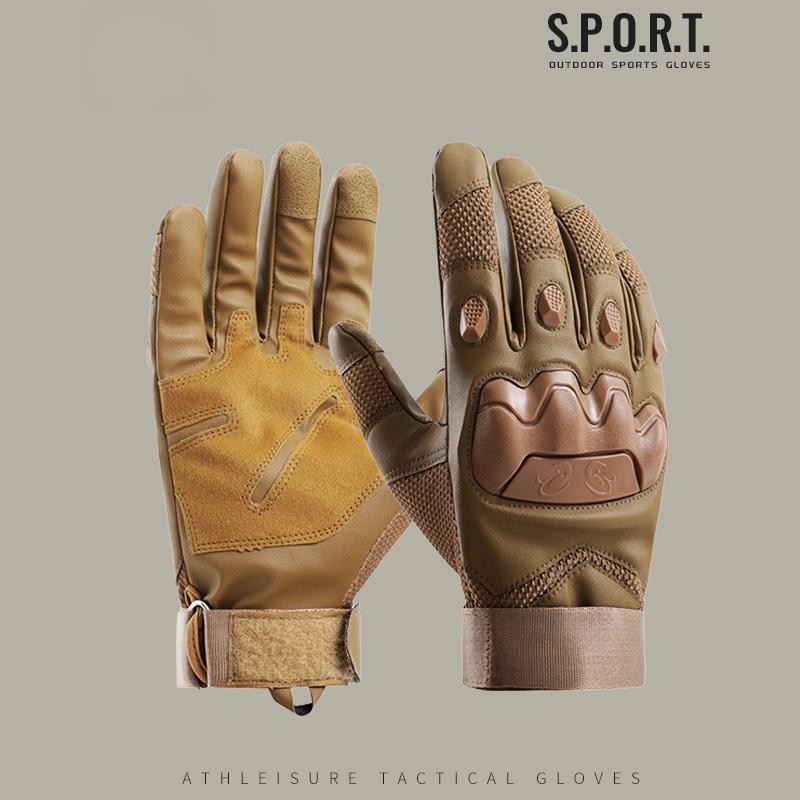 Motorcycle gloves men's cycling gloves outdoor tactical gloves military windproof wear-resistant combat non-slip sports gloves