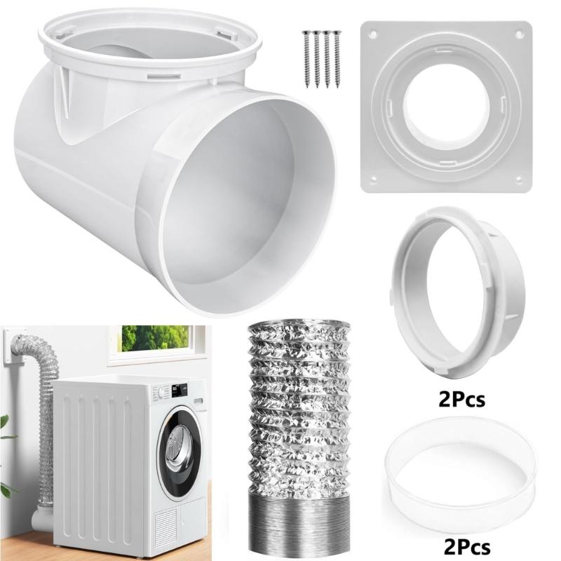 90 Degree Exhaust Hose Dryer Vent Wall Plate Dryer Vent Connector Kit Dryer Duct Connector Easy Installation Accessories