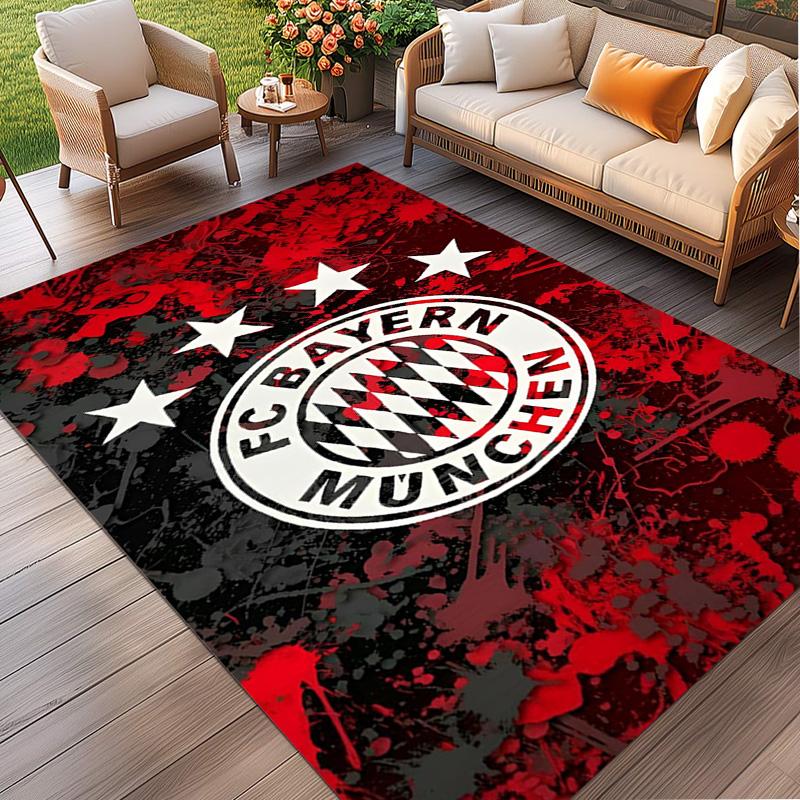 FC Bayern Motiv Teppich, Waschbarer Bodenläufer, Für Eingangsbereich Studentenwohnheim Waschküche Büro Arbeitszimmer, Heimdekoration Geburtstags-Weihnachtsgeschenk